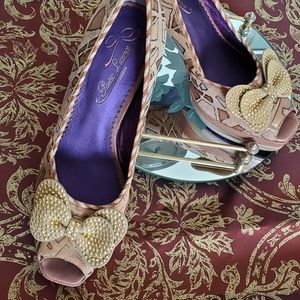 Ladies Open Toe Pump by Poetic Licence of London